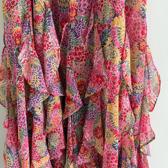 12th Tribe // Lila Pink Floral Multi Color Maxi Dress - Picture 3 of 6